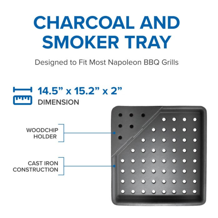 Napoleon Cast Iron Charcoal/Smoker Tray - 67732 - Barbecue Parts Depot