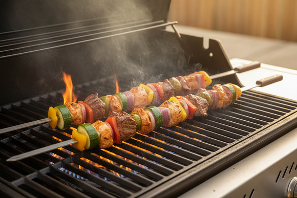 LA 34" Kabob Skewer in Use