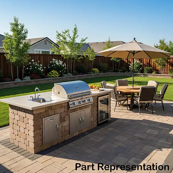 Lion 9 ft. Dia Umbrella - L1647 - in use