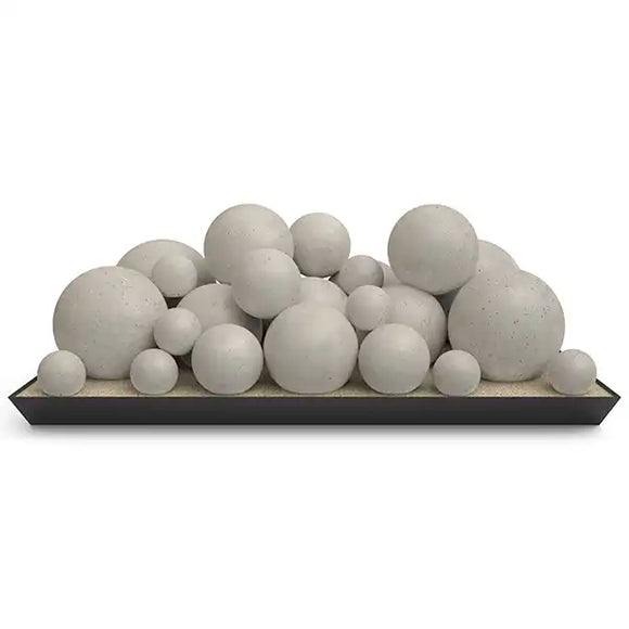 Real Fyre Spheres 2" thru 6" - Epic Black or Graystone - Gas Fire - Barbecue Parts Depot
