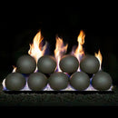 Real Fyre Spheres 2" thru 6" - Epic Black or Graystone - Gas Fire - Barbecue Parts Depot