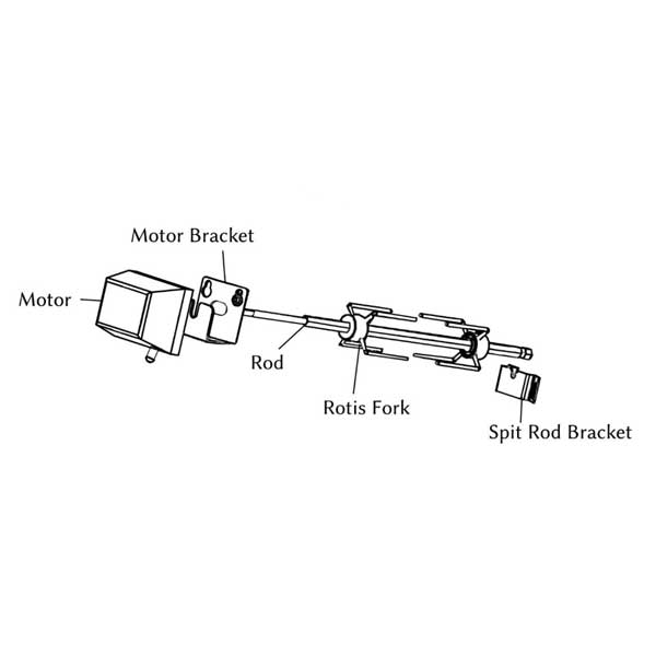 Blaze Rotisserie Kit Part Representation