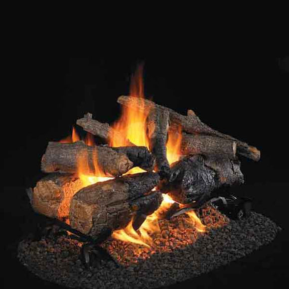 Real Fyre Charred American Oak See-Thru Log Set (Logs Only - Burner Not Included)