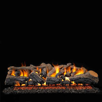 Real Fyre Large Charred Majestic Oak See-Thru Series Log Set (Logs Only - Burner Not Included)