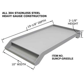 Sunstone 10" Wide Griddle with Oil Reservoir