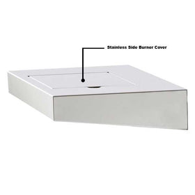 AOG Portable Grill Stainless Side Burner Cover- (Side Shelf Not Included)