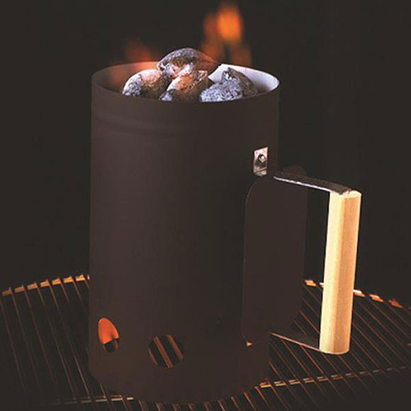 Bull Black Powder Coated Charcoal Chimney Starter 