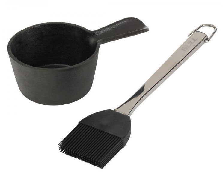 Bull Cast Iron Sauce Pot and Basting Brush