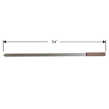 LA 34" Long Stainless Steel Kabob Skewer - Dimension