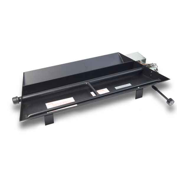 Real Fyre P45 Tapered Dual Pan Burner - Automatic Variable Valve - Remote