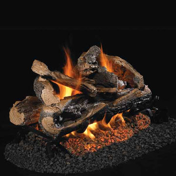 Real Fyre Rugged Split Oak See-Thru Series Log Set (Logs Only - Burner Not Included)